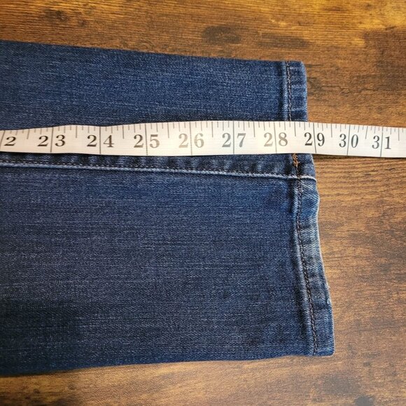 Vtg Levi's Jeans 10 S Slight Curve Straight Low Rise Medium Dark Wash Stretch - Picture 8 of 10